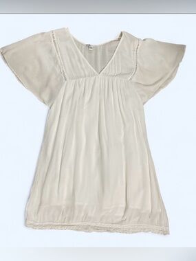 Y2K VOLCOM Lace Trim White Dress